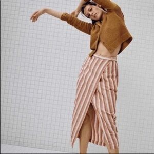 NWT MADEWELL Striped Pull-on Skirt
